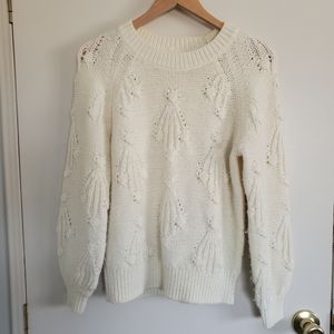 GAP Bobble Sweater Women's XS Snowflake Milk Color